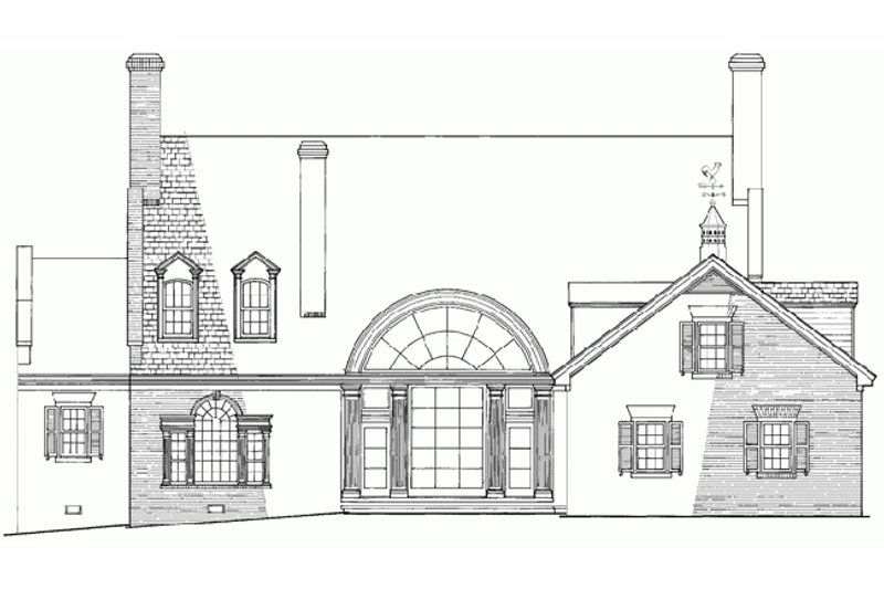 Dream House Plan - Exterior - Rear Elevation for Country House Plan #137-233 - 4 bed, 4 bath
