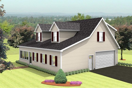 Exterior - Front Elevation for Country House Plan #75-202, 0 bath