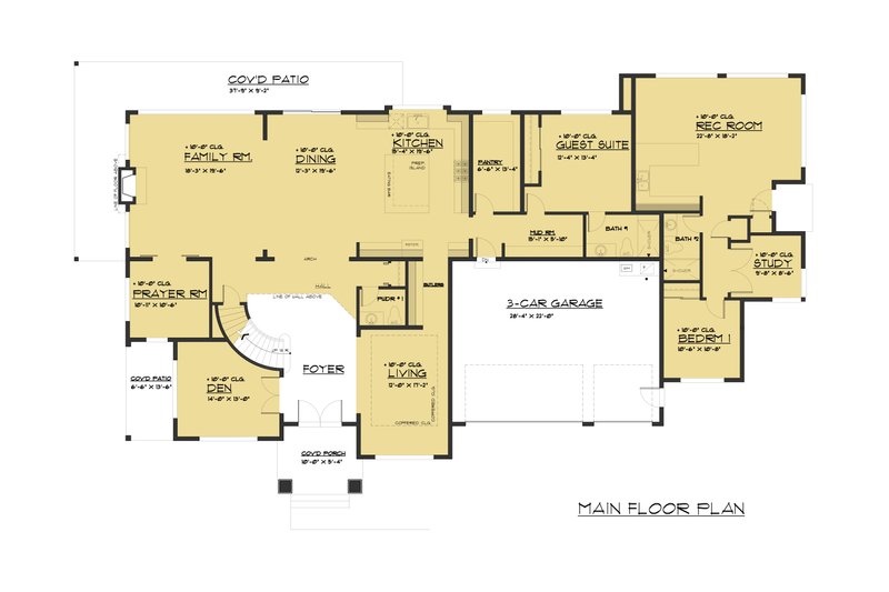 Home Plan - Floor Plan - Main Floor for Traditional House Plan #1066-78 - 6 bed, 5.5 bath