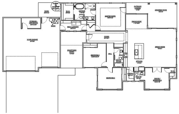 Dream House Plan - Modern Floor Plan - Main Floor Plan #1073-11