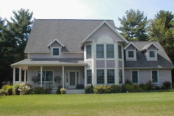 Exterior - Front Elevation for Country House Plan #75-121 - 3 bed, 2.5 bath