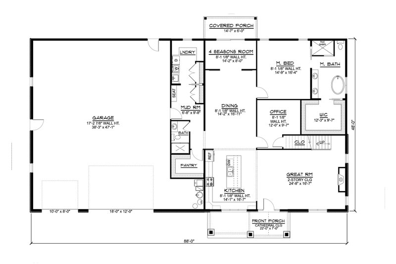 Country Style House Plan - 4 Beds 3 Baths 3686 Sq/Ft Plan #1064-237 ...