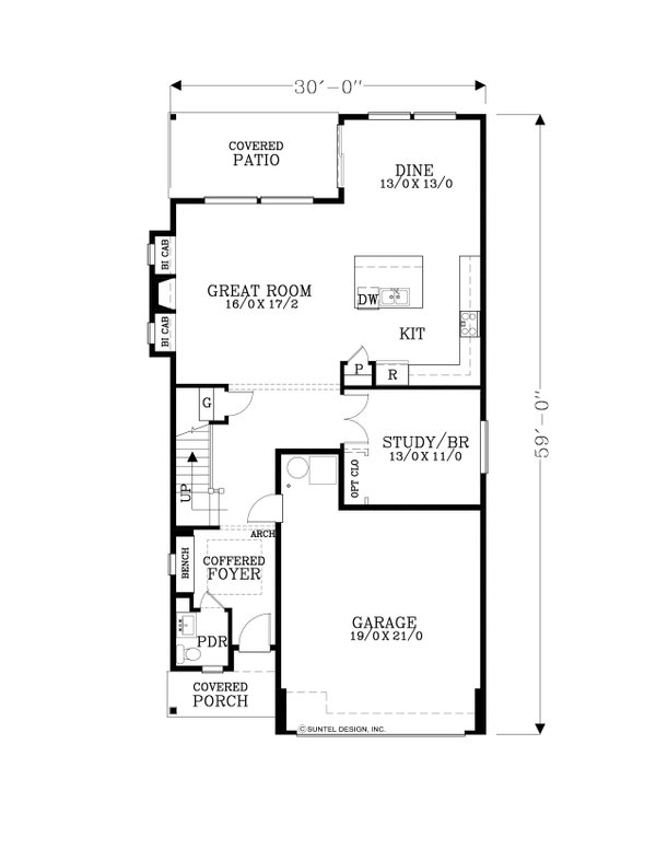 Craftsman Floor Plan - Main Floor Plan #53-690