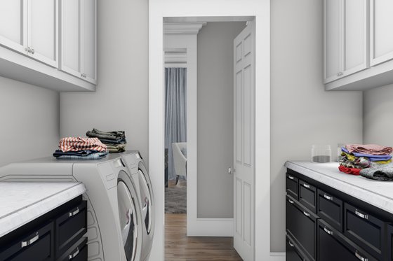Interior - Laundry for Farmhouse House Plan #406-9656 - 4 bed, 2 bath