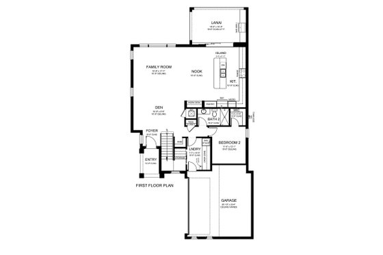 Floor Plan - Main Floor for Mediterranean House Plan #1058-172 - 4 bed, 4 bath