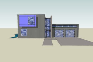 Exterior - Other Elevation 3 for Modern House Plan #518-5 - 3 bed, 2.5 bath