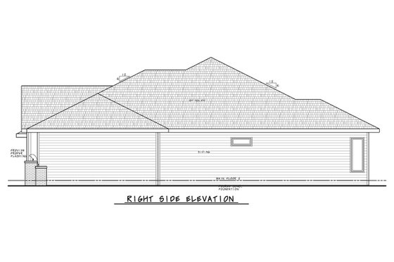 Exterior - Other Elevation 1 for Traditional House Plan #20-2490 - 3 bed, 2.5 bath