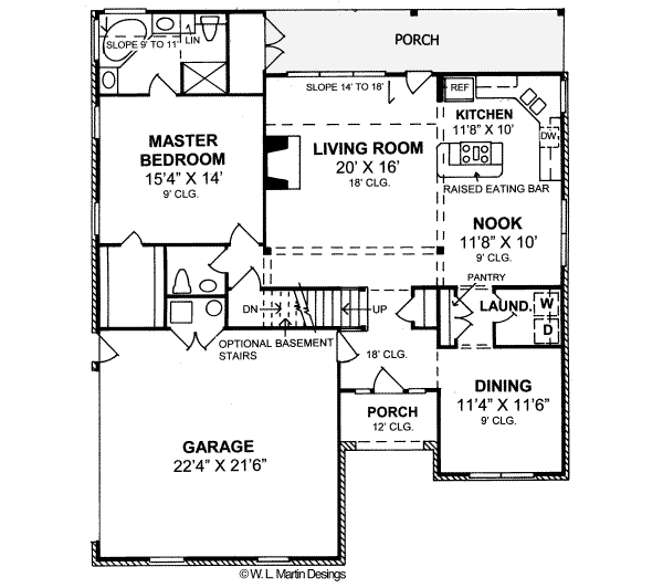 House Design - Traditional Floor Plan - Main Floor Plan #20-360