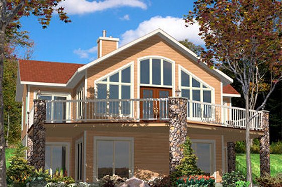 Exterior - Front Elevation for Contemporary House Plan #138-224 - 3 bed, 2.5 bath