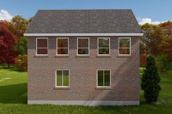 Exterior - Rear Elevation for Colonial House Plan #1060-164 - 2 bed, 1 bath