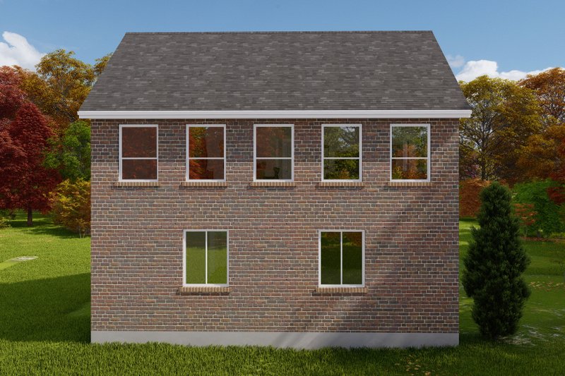 Home Plan - Exterior - Rear Elevation for Colonial House Plan #1060-164 - 2 bed, 1 bath