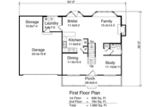 Farmhouse Style House Plan - 3 Beds 2.5 Baths 1680 Sq/Ft Plan #22-202 