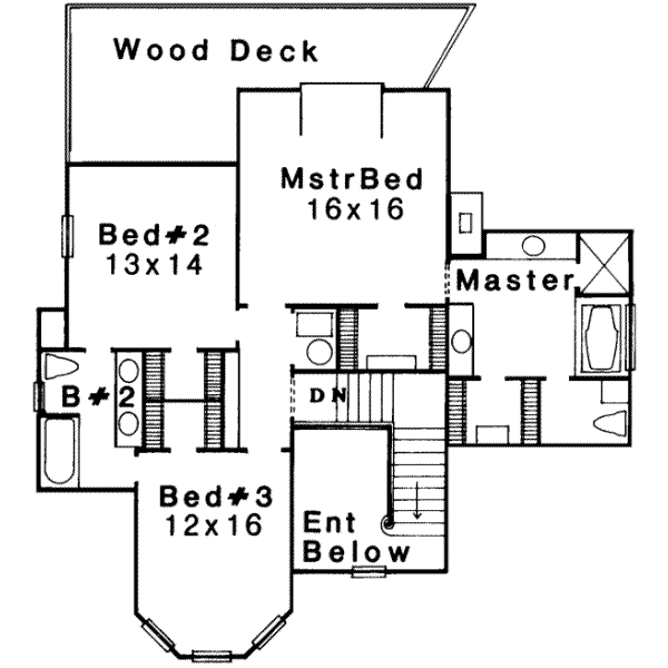 Home Plan - Farmhouse Floor Plan - Upper Floor Plan #310-114