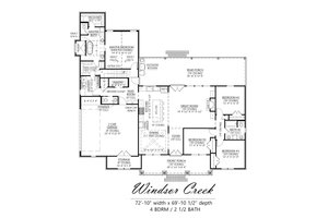 Floor Plan - Main Floor for Farmhouse House Plan #1074-50 - 4 bed, 2.5 bath