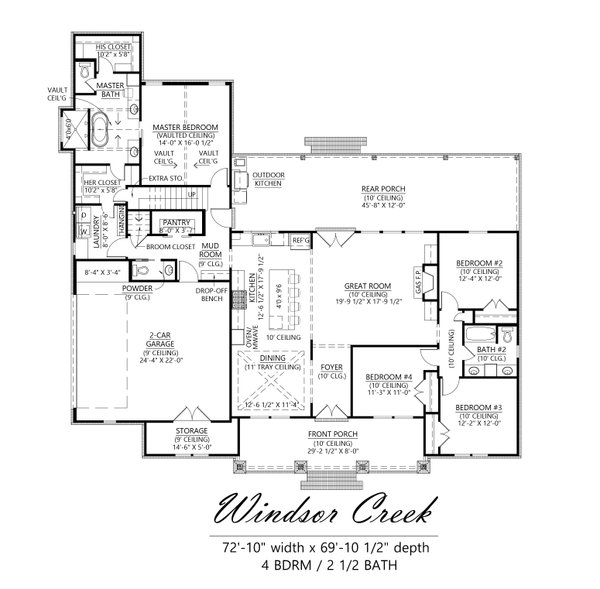Dream House Plan - Farmhouse Floor Plan - Main Floor Plan #1074-50