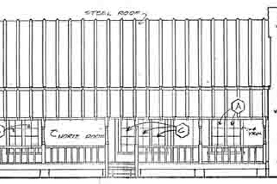 Exterior - Rear Elevation for Southern House Plan #312-137 - 2 bed, 2 bath
