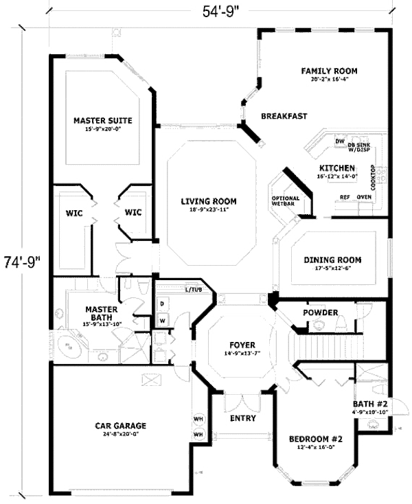 European Floor Plan - Main Floor Plan #420-145