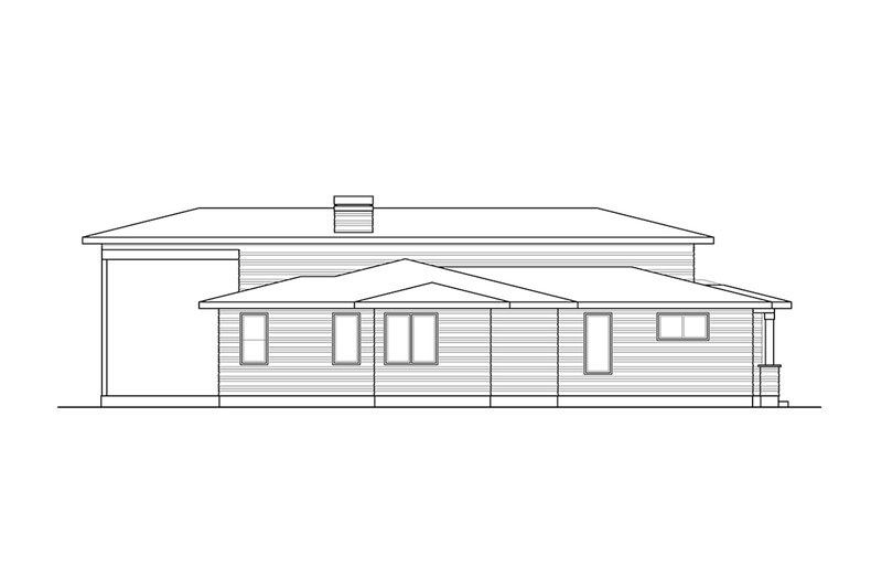 House Plan Design - Exterior - Other Elevation for Prairie House Plan #124-1344 - 3 bed, 2.5 bath