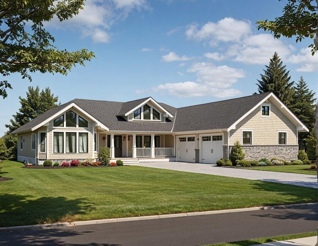 Exterior - Front Elevation 2 for Traditional House Plan #117-204 - 3 bed, 3 bath