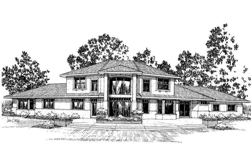Dream House Plan - Exterior - Front Elevation Plan #124-322