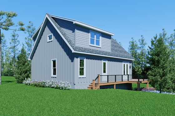 Exterior - Rear Elevation for Country House Plan #932-1384 - 3 bed, 2.5 bath
