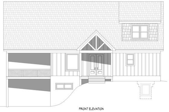 Exterior - Front Elevation 3 for Country House Plan #932-771 - 3 bed, 2.5 bath