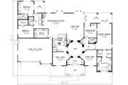 Adobe / Southwestern Style House Plan - 4 Beds 4 Baths 3788 Sq/Ft Plan #1-877 