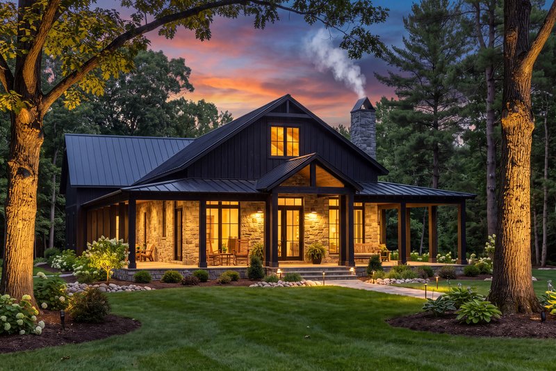 Dream House Plan - Exterior - Front Elevation 5 for Barndominium House Plan #430-450 - 3 bed, 2 bath
