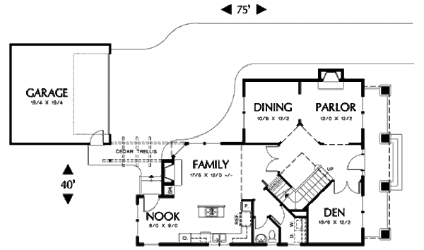 Craftsman Floor Plan - Main Floor Plan #48-339