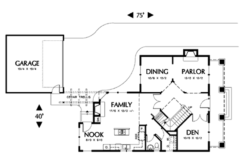 Home Plan - Floor Plan - Main Floor for Craftsman House Plan #48-339 - 4 bed, 2.5 bath