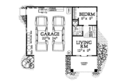 Modern Style House Plan - 1 Beds 1 Baths 321 Sq/Ft Plan #72-283 