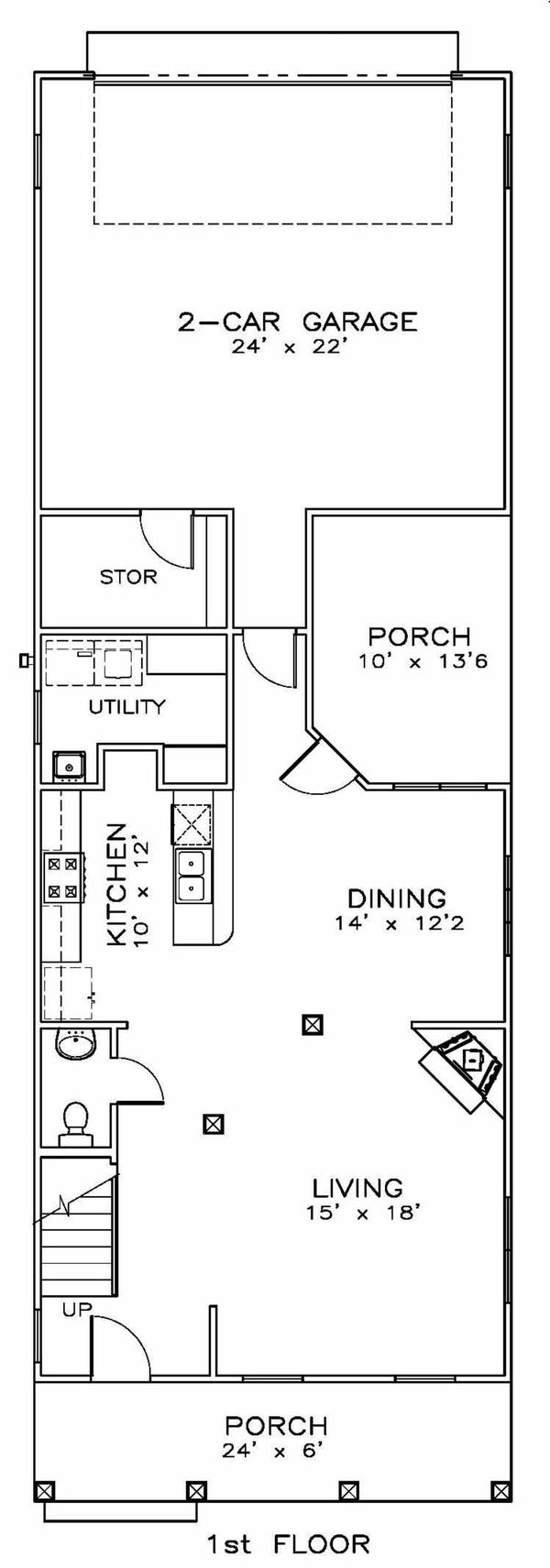 Traditional Floor Plan - Main Floor Plan #8-173