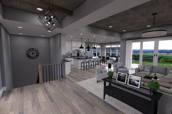 Interior - Family Room 1 for Farmhouse House Plan #51-1248 - 4 bed, 3 bath
