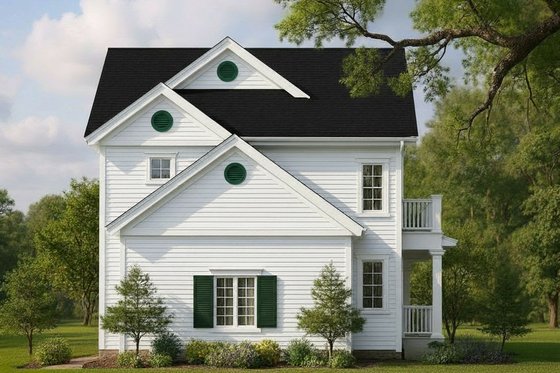 Exterior - Rear Elevation for Country House Plan #930-394 - 3 bed, 2.5 bath
