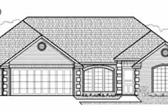 Exterior - Front Elevation for Traditional House Plan #65-157 - 4 bed, 3 bath