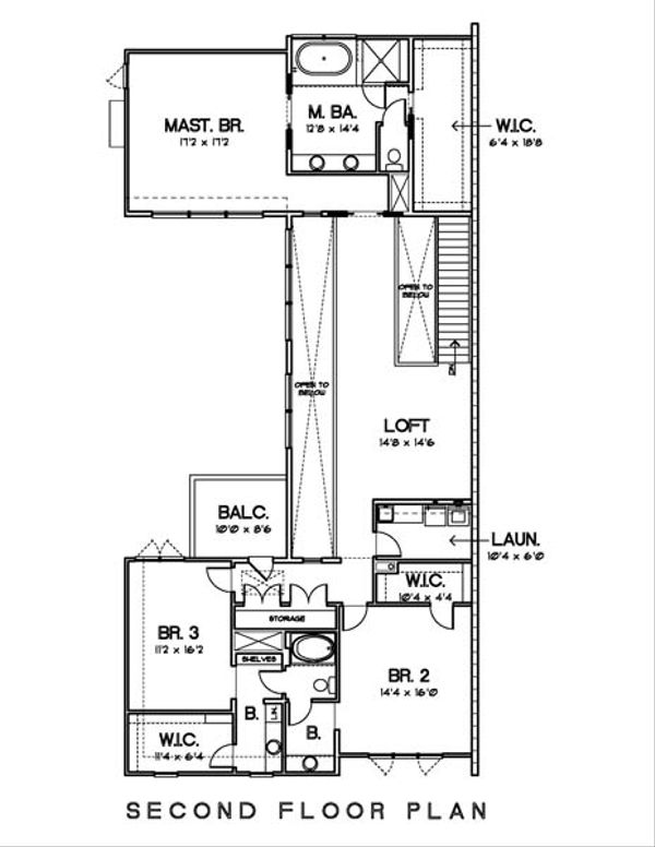 Modern Floor Plan - Upper Floor Plan #449-11