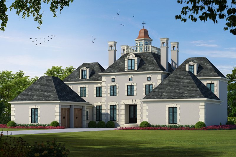 Architectural House Design - Exterior - Front Elevation 4 for European House Plan #20-1117 - 4 bed, 3.5 bath