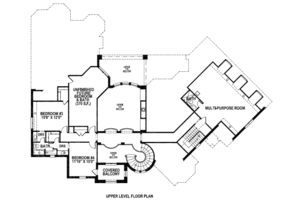 Floor Plan - Upper Floor for European House Plan #141-226 - 4 bed, 4.5 bath