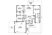 Traditional Style House Plan - 3 Beds 2 Baths 1373 Sq/Ft Plan #124-1255 