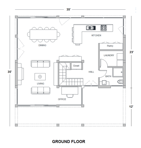 Modern Floor Plan - Main Floor Plan #542-4