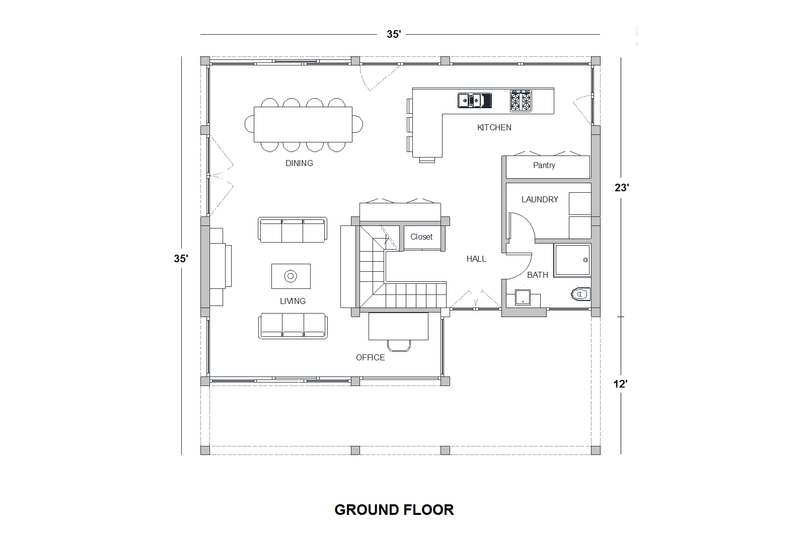 Dream House Plan - Floor Plan - Main Floor for Modern House Plan #542-4 - 3 bed, 3 bath