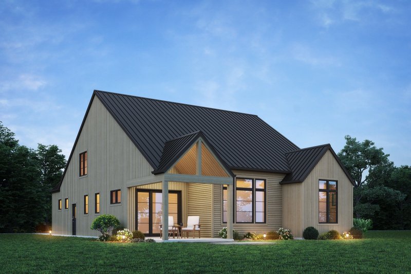 Architectural House Design - Exterior - Rear Elevation for Contemporary House Plan #48-1174 - 3 bed, 2 bath