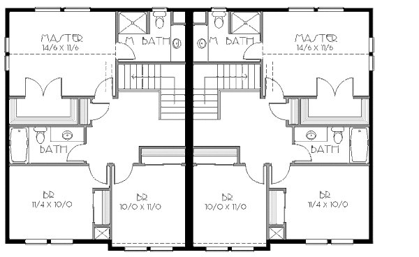 Craftsman Floor Plan - Upper Floor Plan #423-7