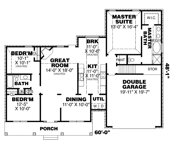 Traditional Floor Plan - Main Floor Plan #34-213