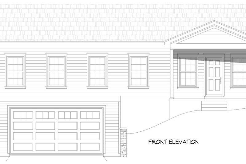 House Blueprint - Exterior - Front Elevation 4 for Country House Plan #932-1406 - 3 bed, 2 bath