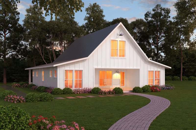 House Plan Design - Farmhouse style plan 888-13 front