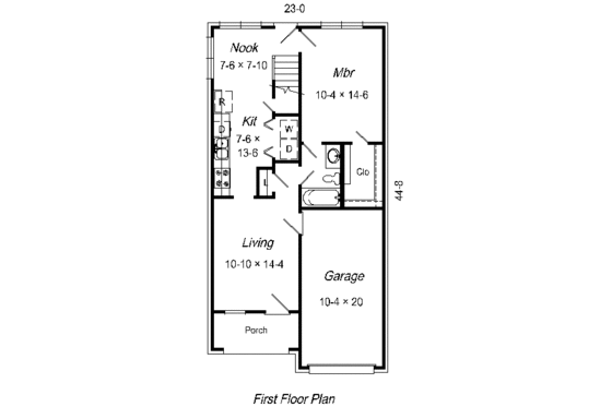 Floor Plan - Main Floor for European House Plan #329-160 - 3 bed, 2 bath