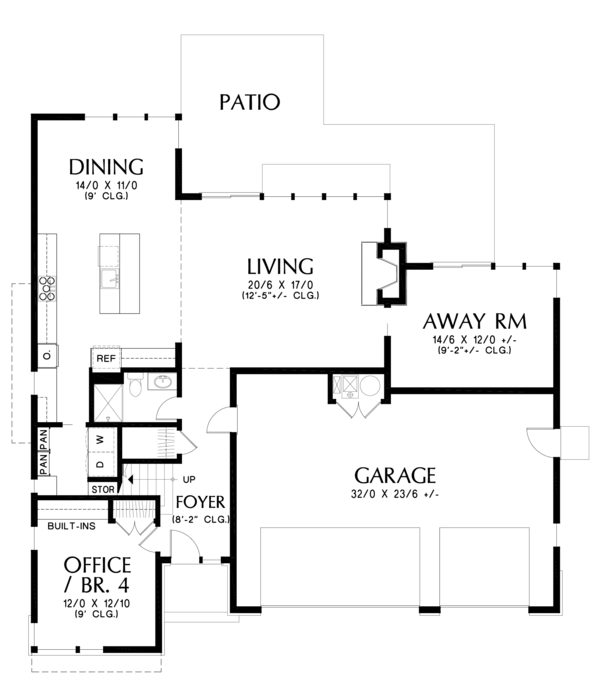 Home Plan - Contemporary Floor Plan - Main Floor Plan #48-675