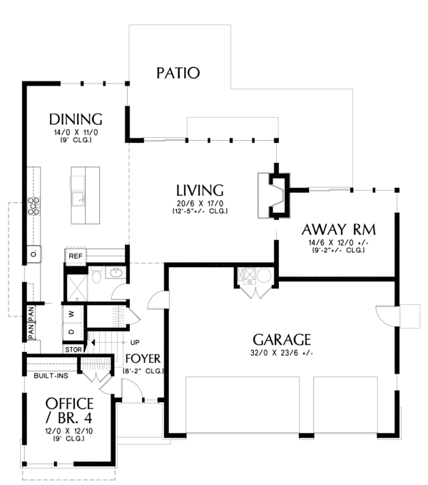 Contemporary Floor Plan - Main Floor Plan #48-675