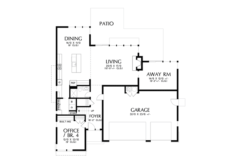 Home Plan - Floor Plan - Main Floor for Contemporary House Plan #48-675 - 4 bed, 3 bath